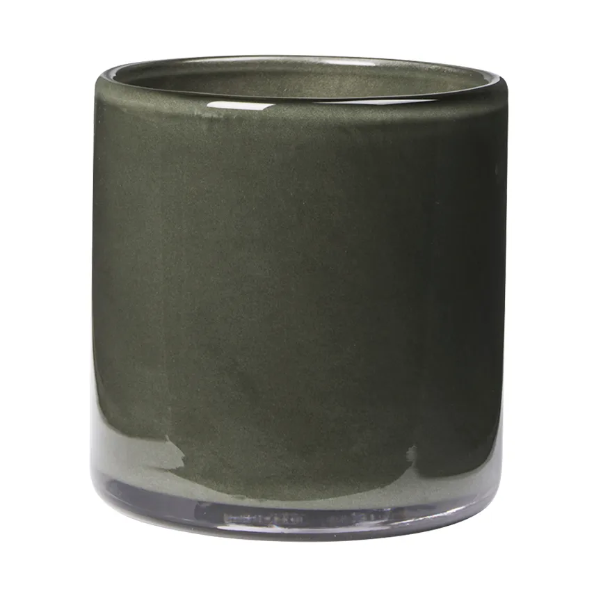 Solai hurricane candle holder, Dark Green, Ø8 cm Broste Copenhagen