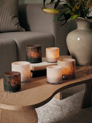 Solai hurricane candle holder - Dark Green, Ø8 cm - Broste Copenhagen