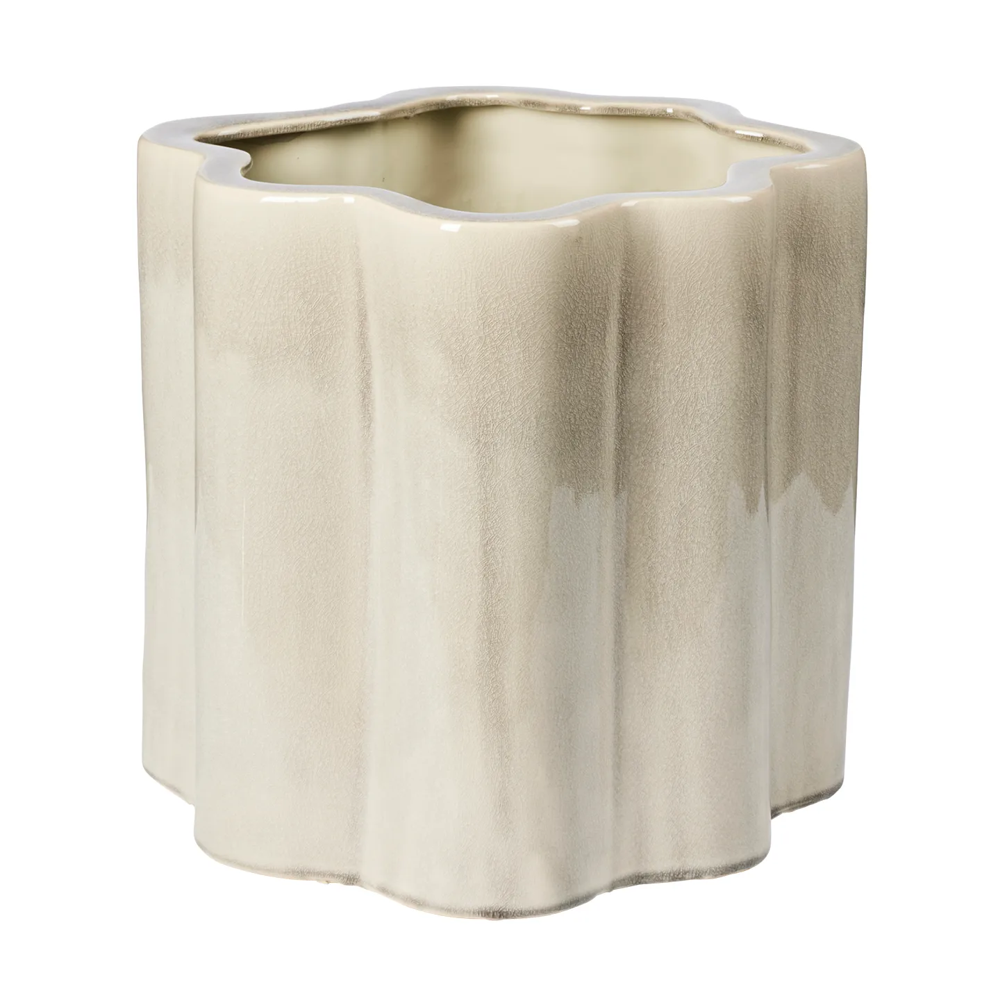 Sonja flower pot H:36 cm, Rainy Day Grey Broste Copenhagen