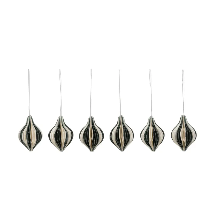 Spira Christmas hanging decoration - Deep Forest-Off White - Broste Copenhagen