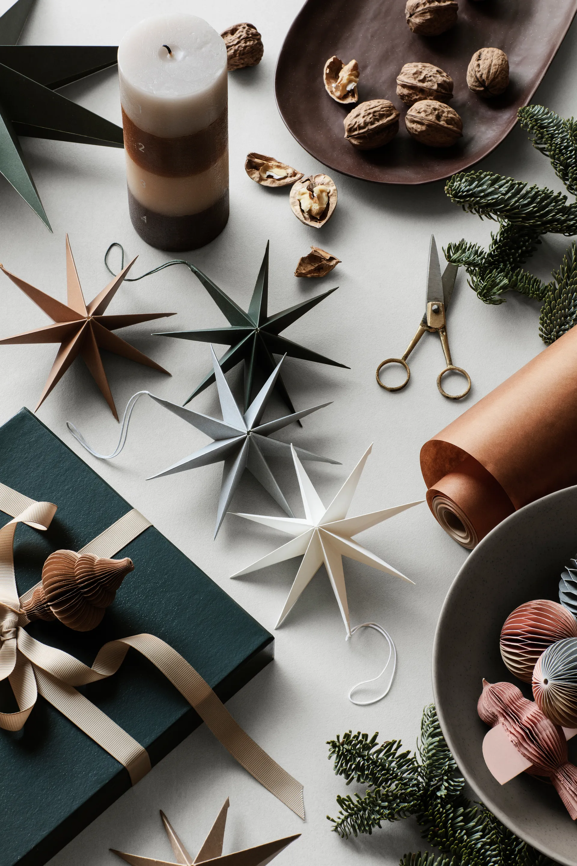 Star paper star Ø15 cm, Indian tan Broste Copenhagen