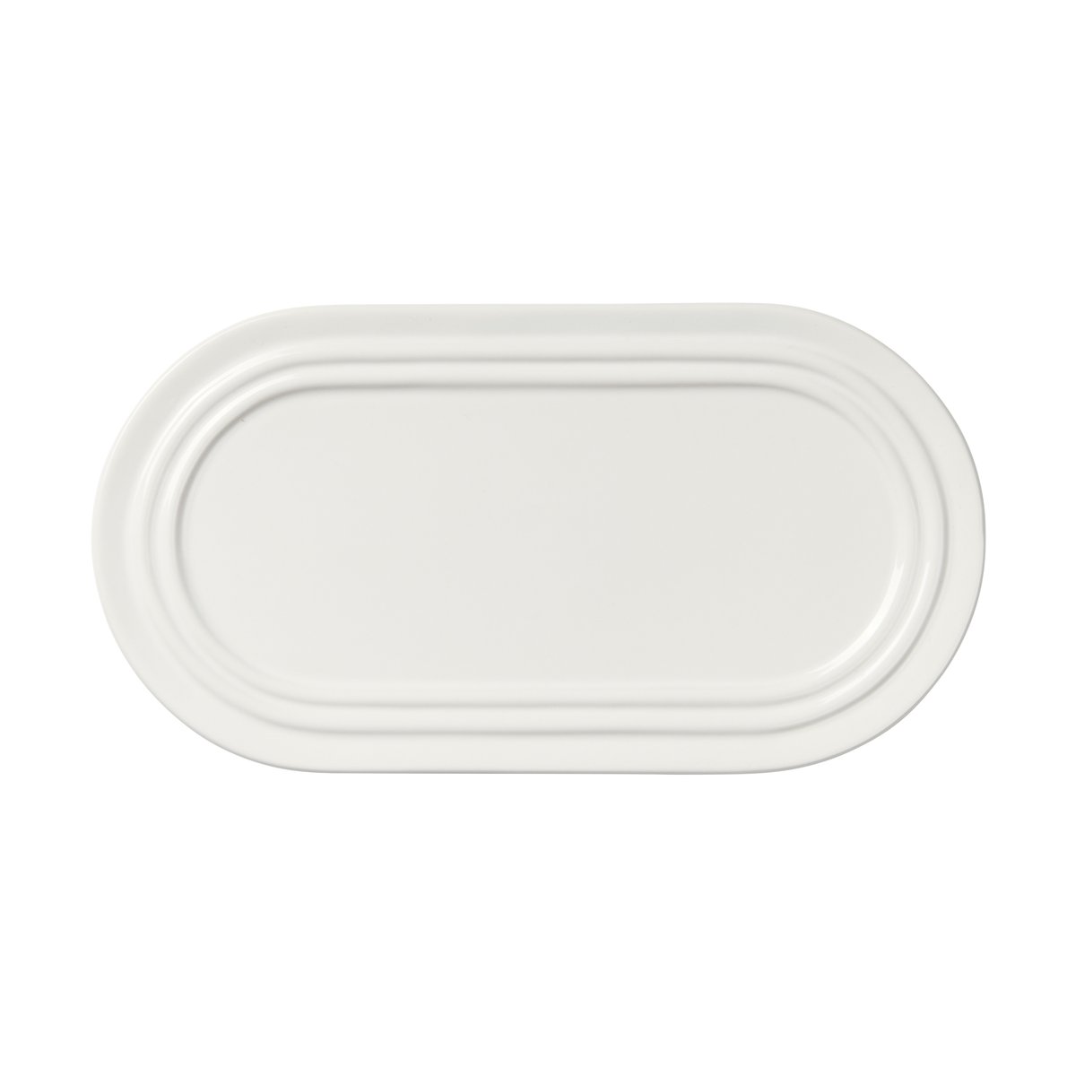 Broste Copenhagen Stevns oval plate 27.5 cm Chalk white