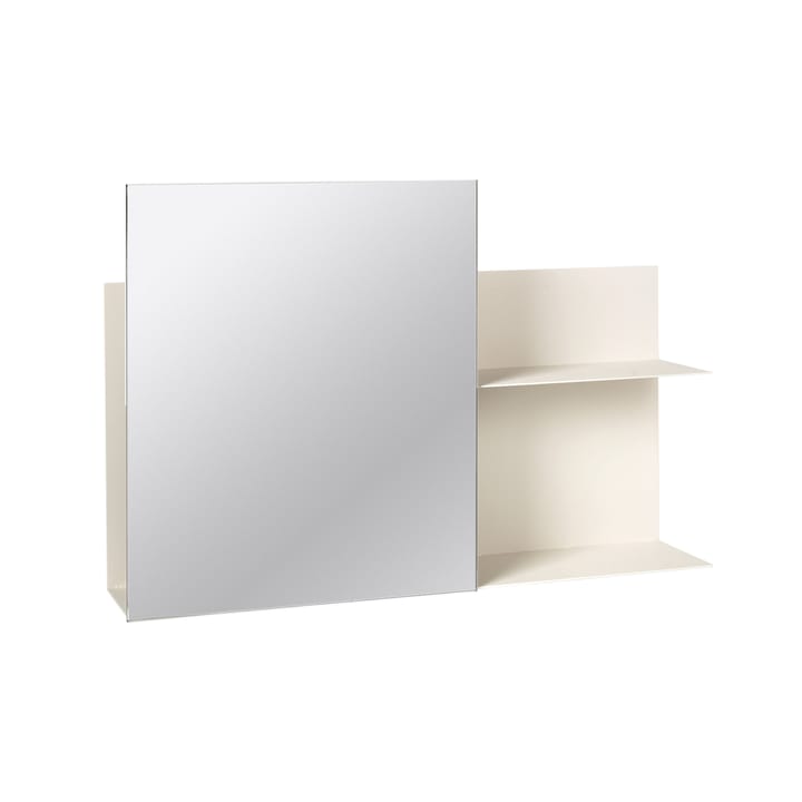 Svante wall shelf with mirror - Iron rainy day - Broste Copenhagen