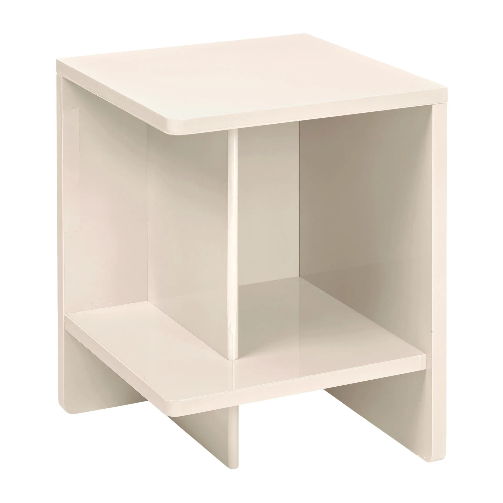 Tenna bedside table left 38x38 cm, Rainy day light grey Broste Copenhagen