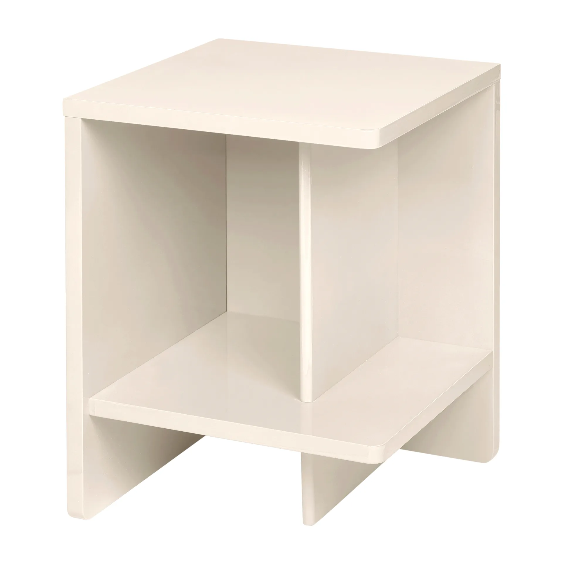 Tenna bedside table right 38x38 cm, Rainy day light grey Broste Copenhagen