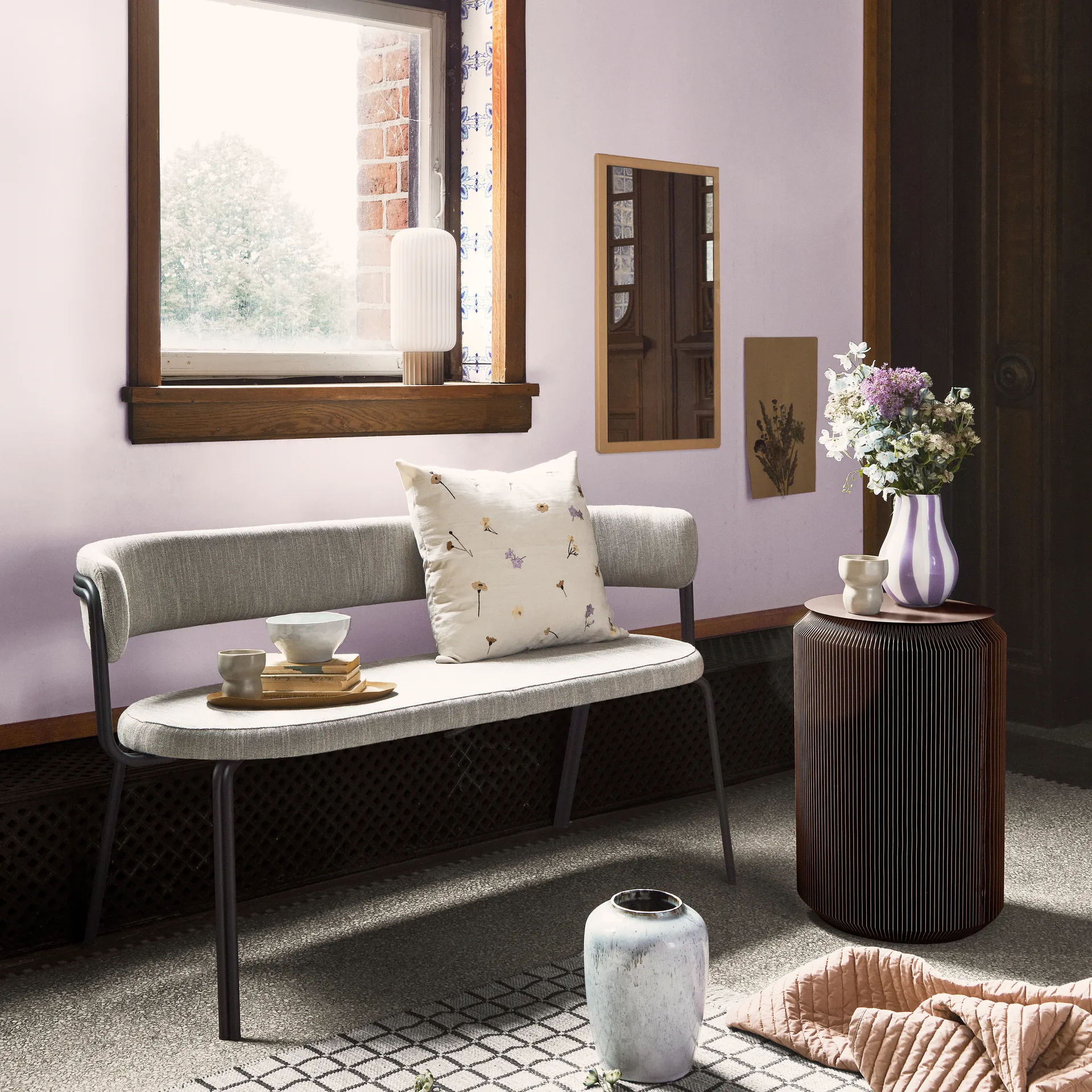 Tenna mirror 46x78 cm, Beige Broste Copenhagen