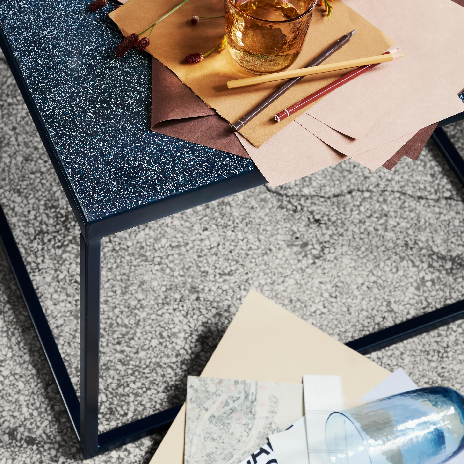 Tilde coffee table set, Dark blue Broste Copenhagen