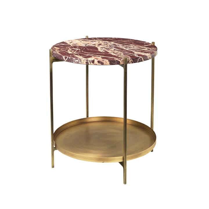 Tristan marble table Ø44 cm - brass-brown - Broste Copenhagen