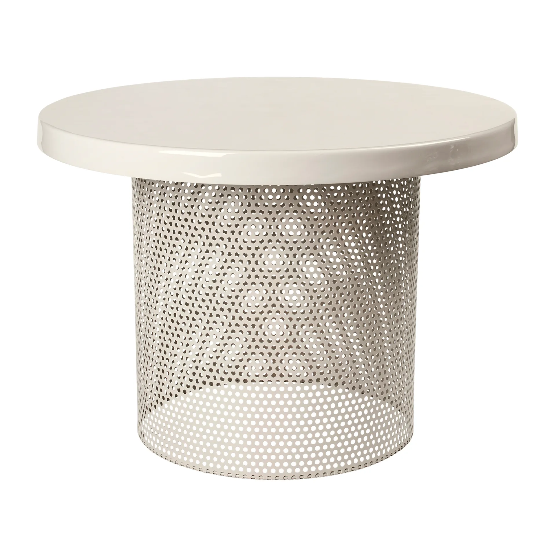 Tulina table Ø50x36 cm, Off white Broste Copenhagen
