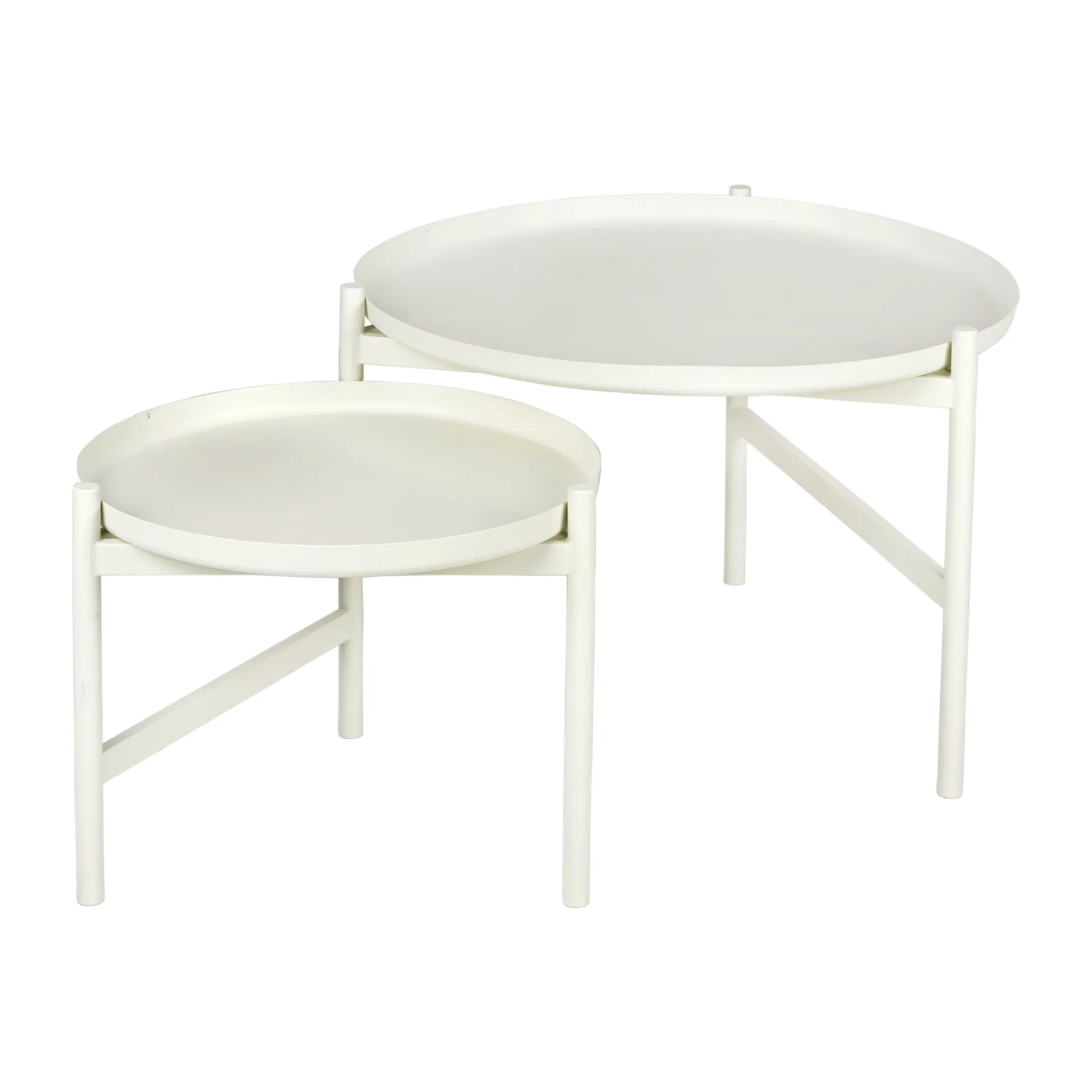 Turner table side table Ø70 cm, White Broste Copenhagen