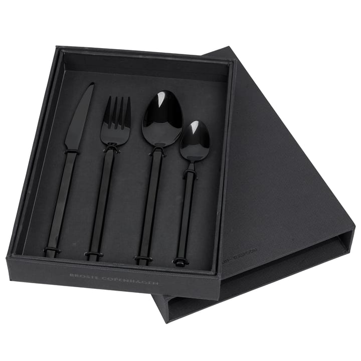 Tvis cutlery 4 pieces - Titanium black - Broste Copenhagen