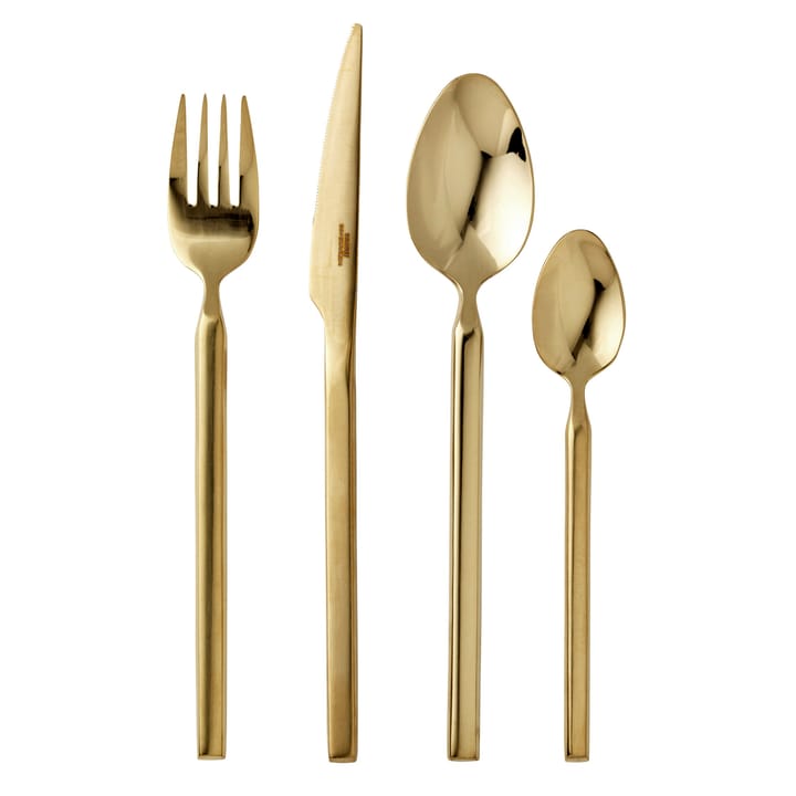 Tvis cutlery set 16 pieces - gold - Broste Copenhagen