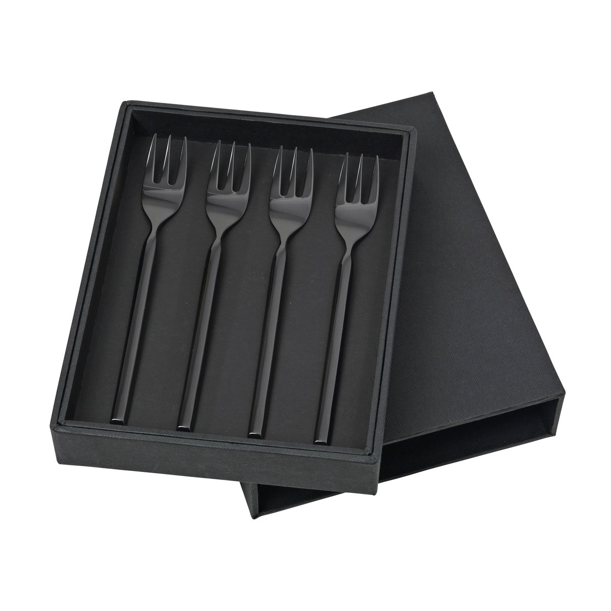 Broste Copenhagen Tvis fork 4-pack black | Scandinavian Design | Table cutlery | Black