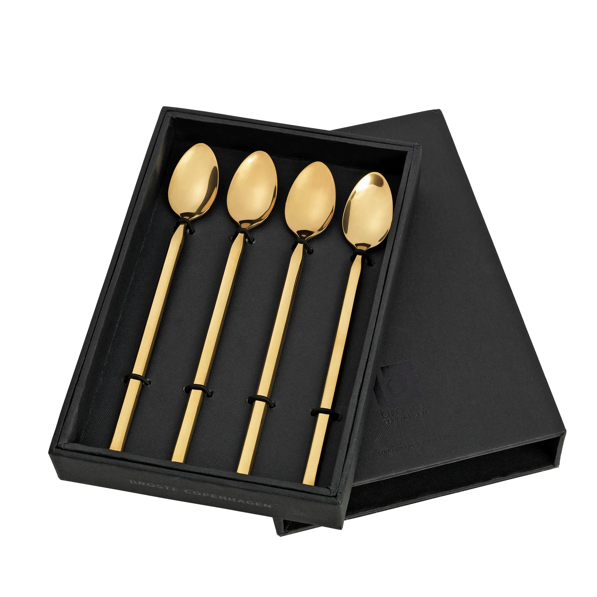 Tvis long spoons 4-pack, gold Broste Copenhagen