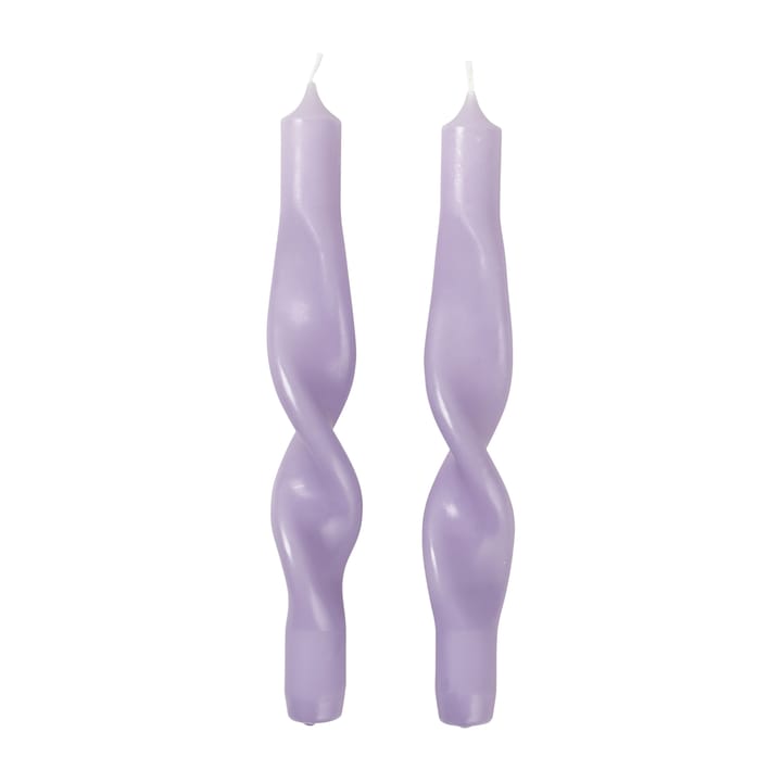 Twist twisted candles twisted candle 23 cm 2-pack - Orchid light purple - Broste Copenhagen