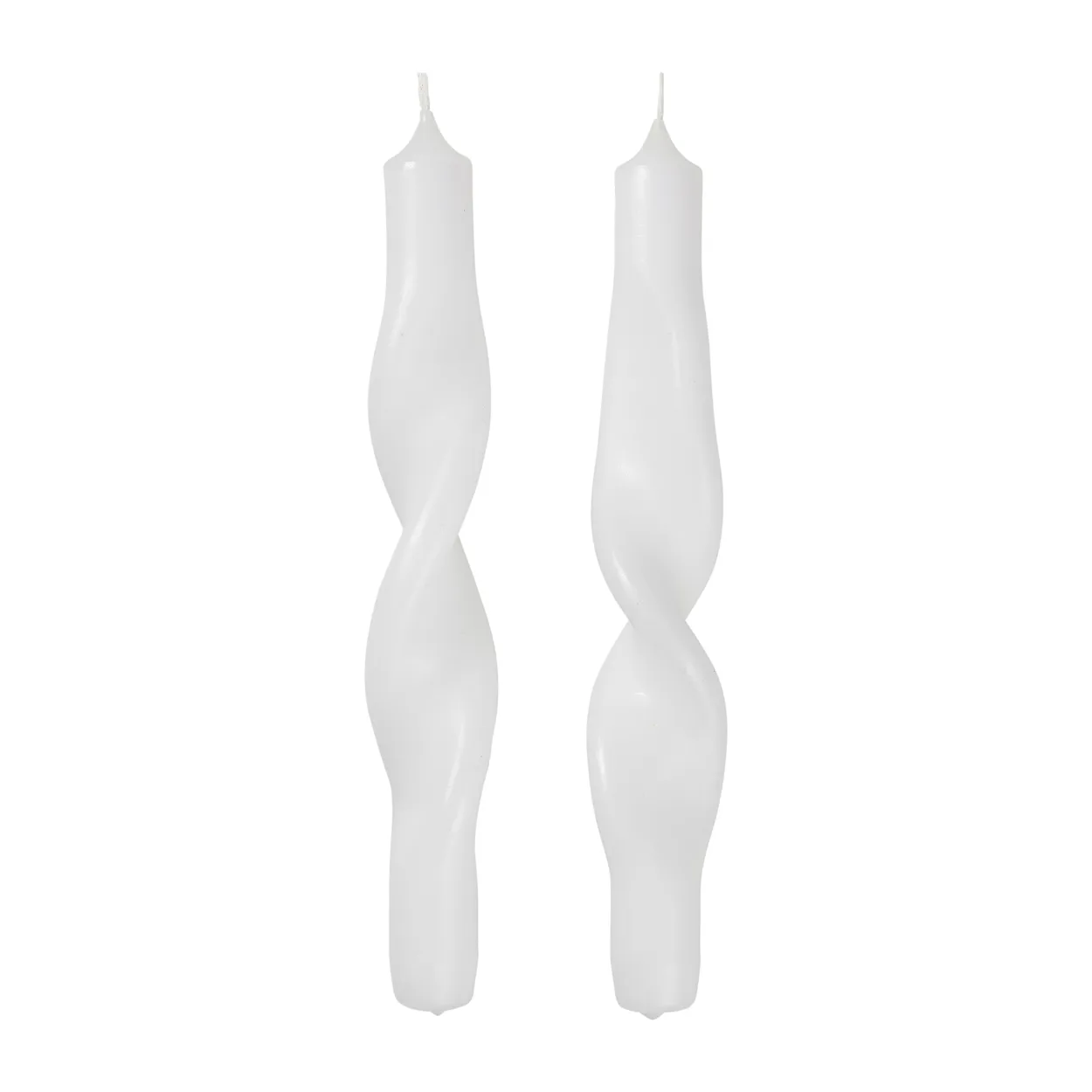 Broste Copenhagen Twist twisted candles twisted candle 23 cm 2-pack Pure white
