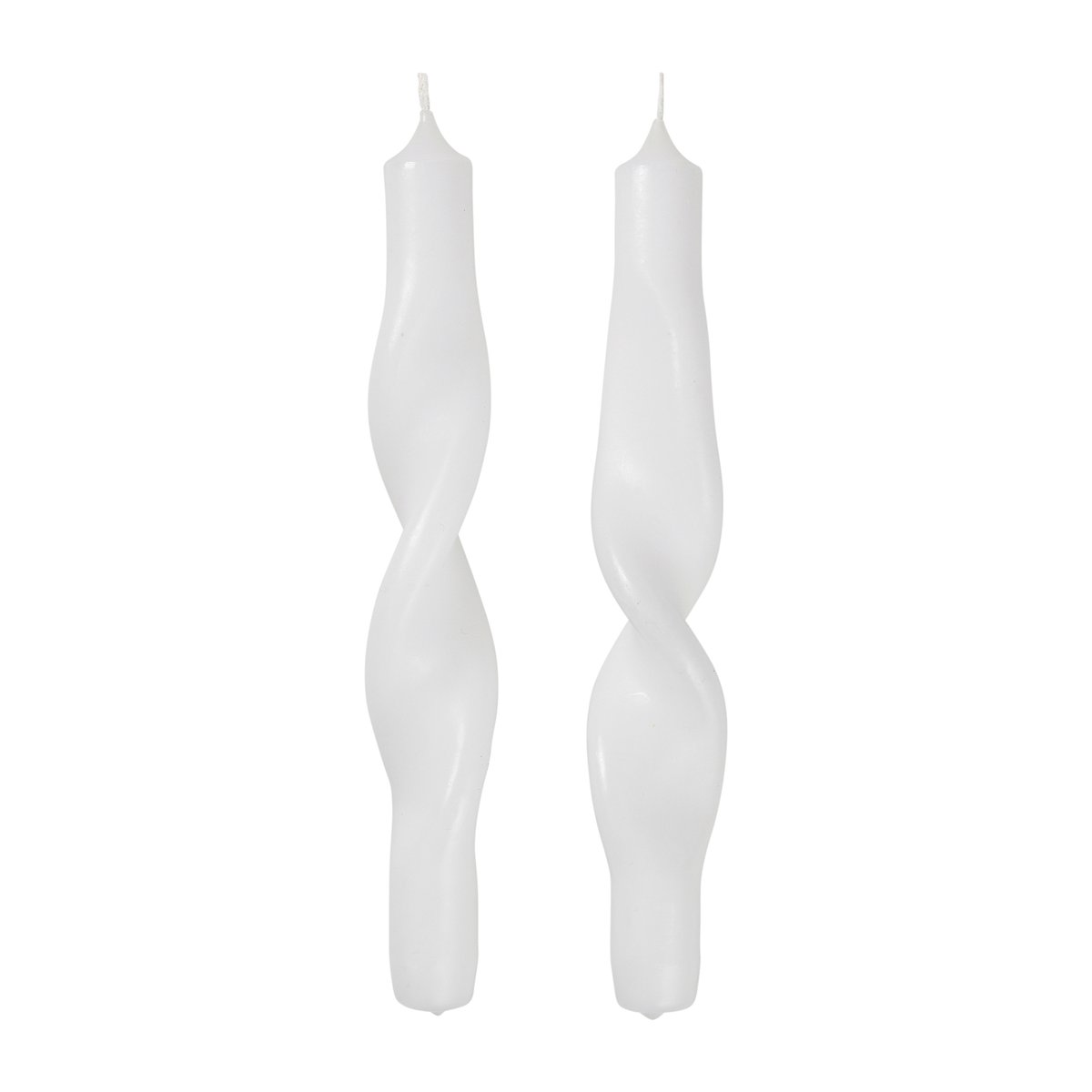 Broste Copenhagen Twist twisted candles twisted candle 23 cm 2-pack Pure white