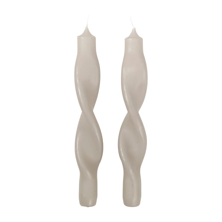Twist twisted candles twisted candle 23 cm 2-pack - Rainy day - Broste Copenhagen