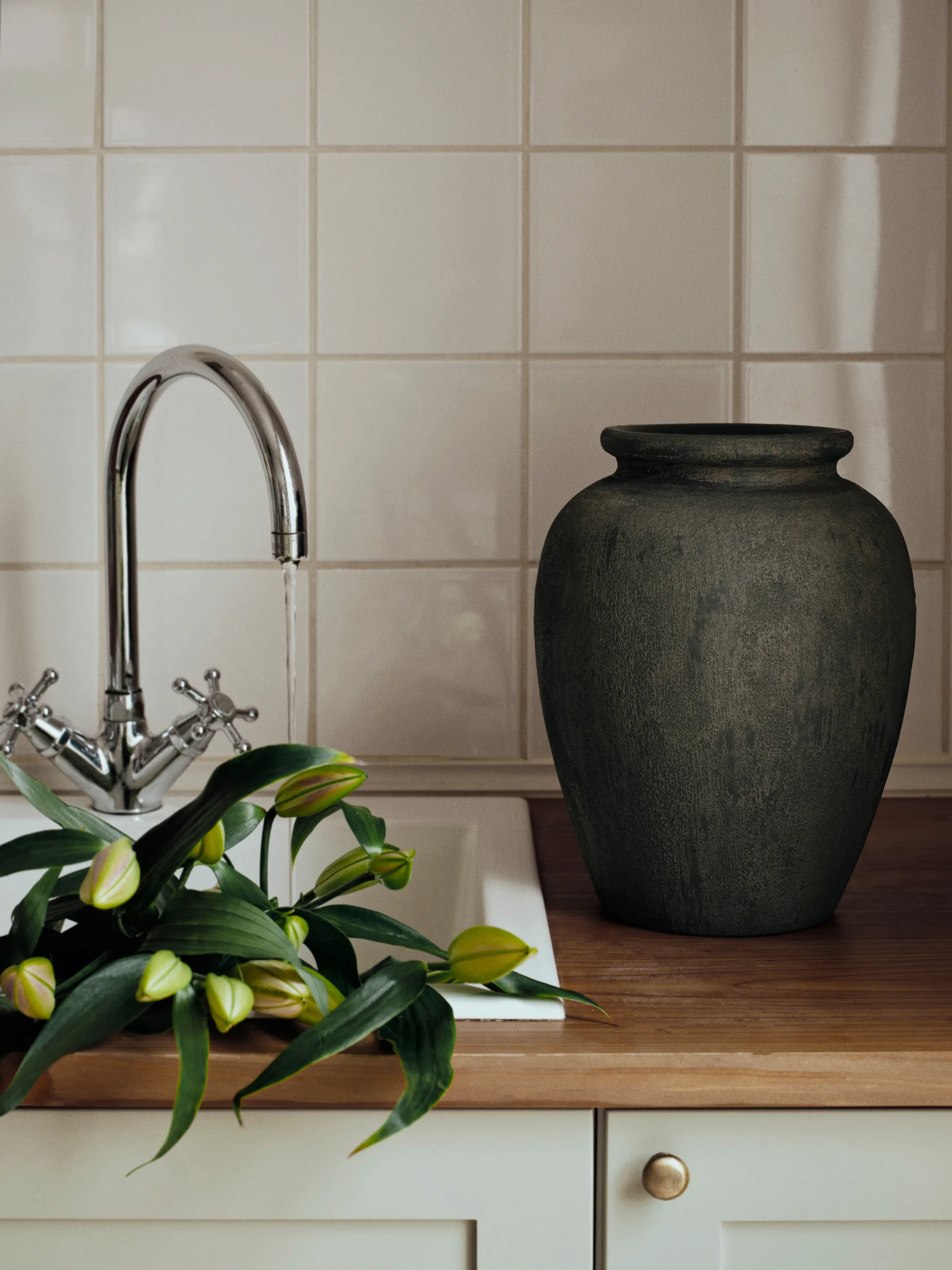 Uma vase, Rustic dark brown, 30 cm Broste Copenhagen