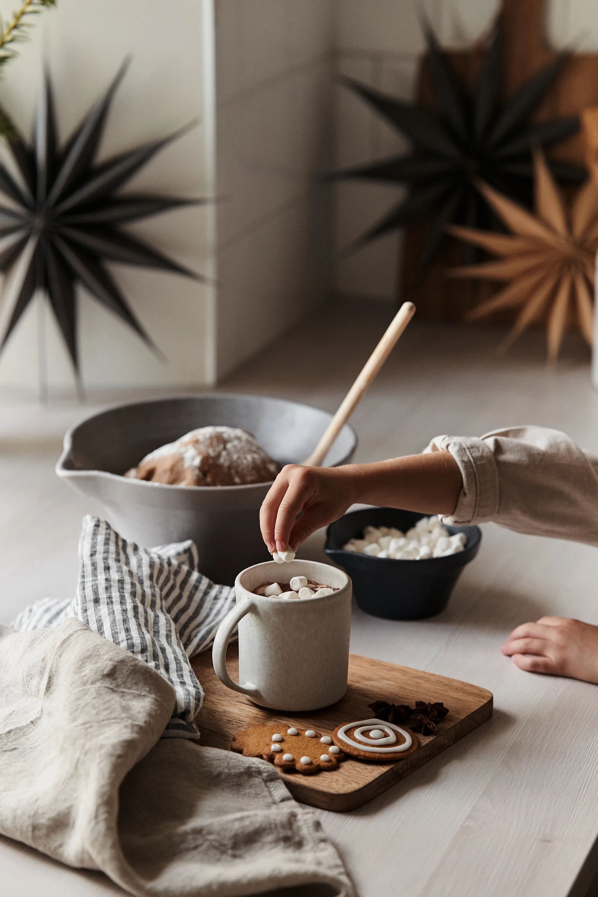 Venok Christmas star 40 cm, beige Broste Copenhagen