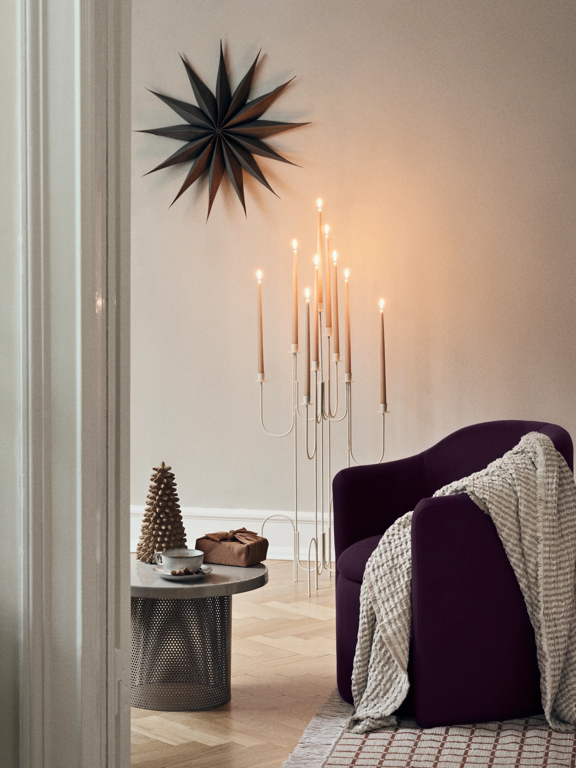 Venok Christmas star ornament Ø70 cm, fungi Broste Copenhagen