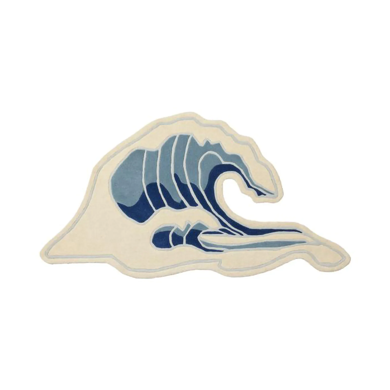 Wave rug, Blue, 85x160 cm Broste Copenhagen