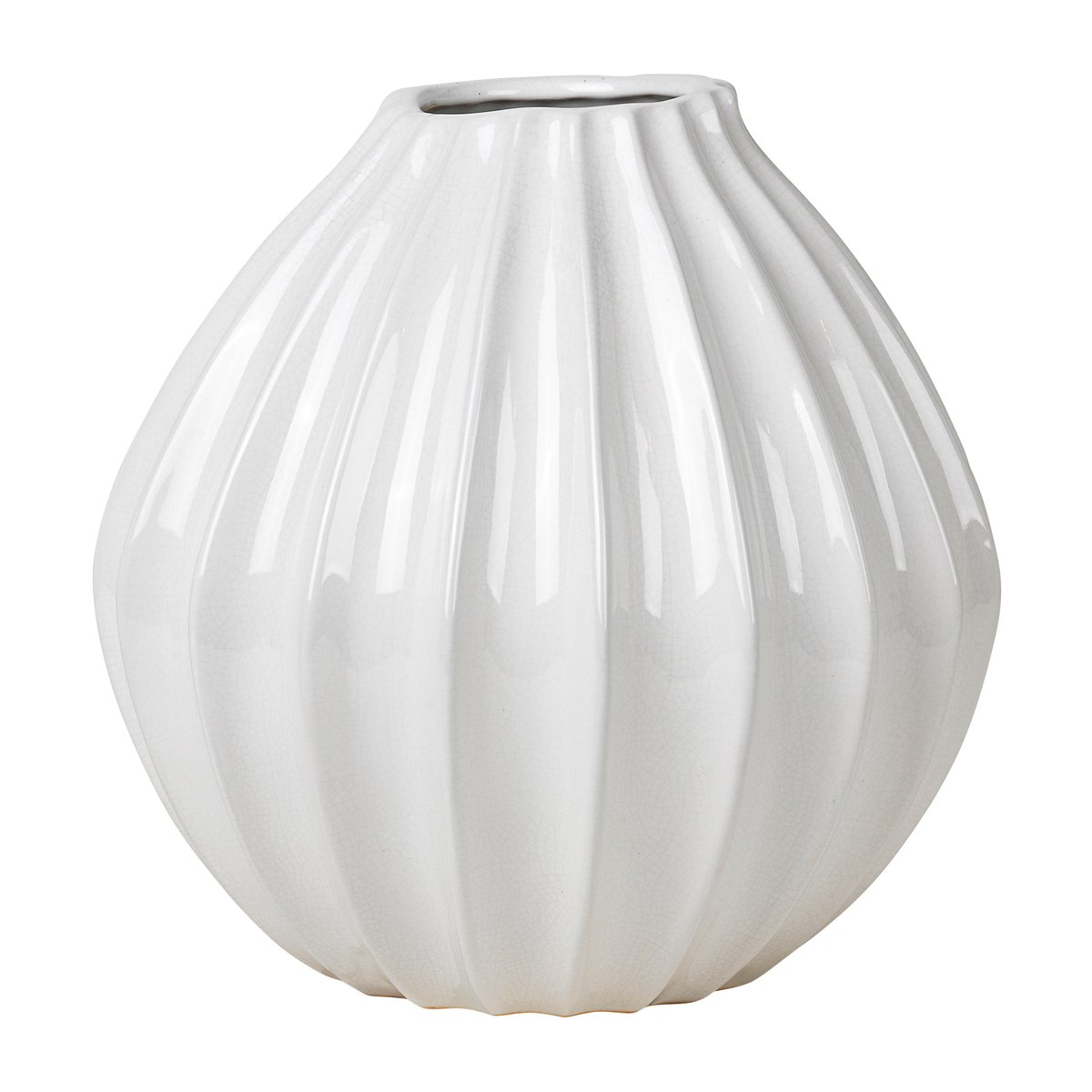 Broste Copenhagen Wide vase ivory 30 cm | Scandinavian Design | Vases | White