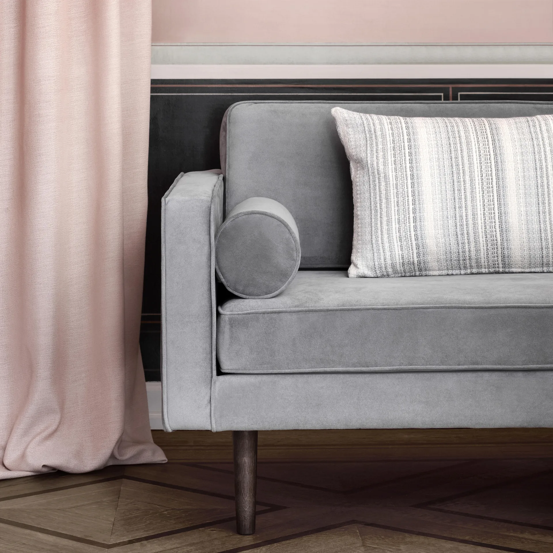 Wind 3 seat sofa, Drizzle (grey) Broste Copenhagen