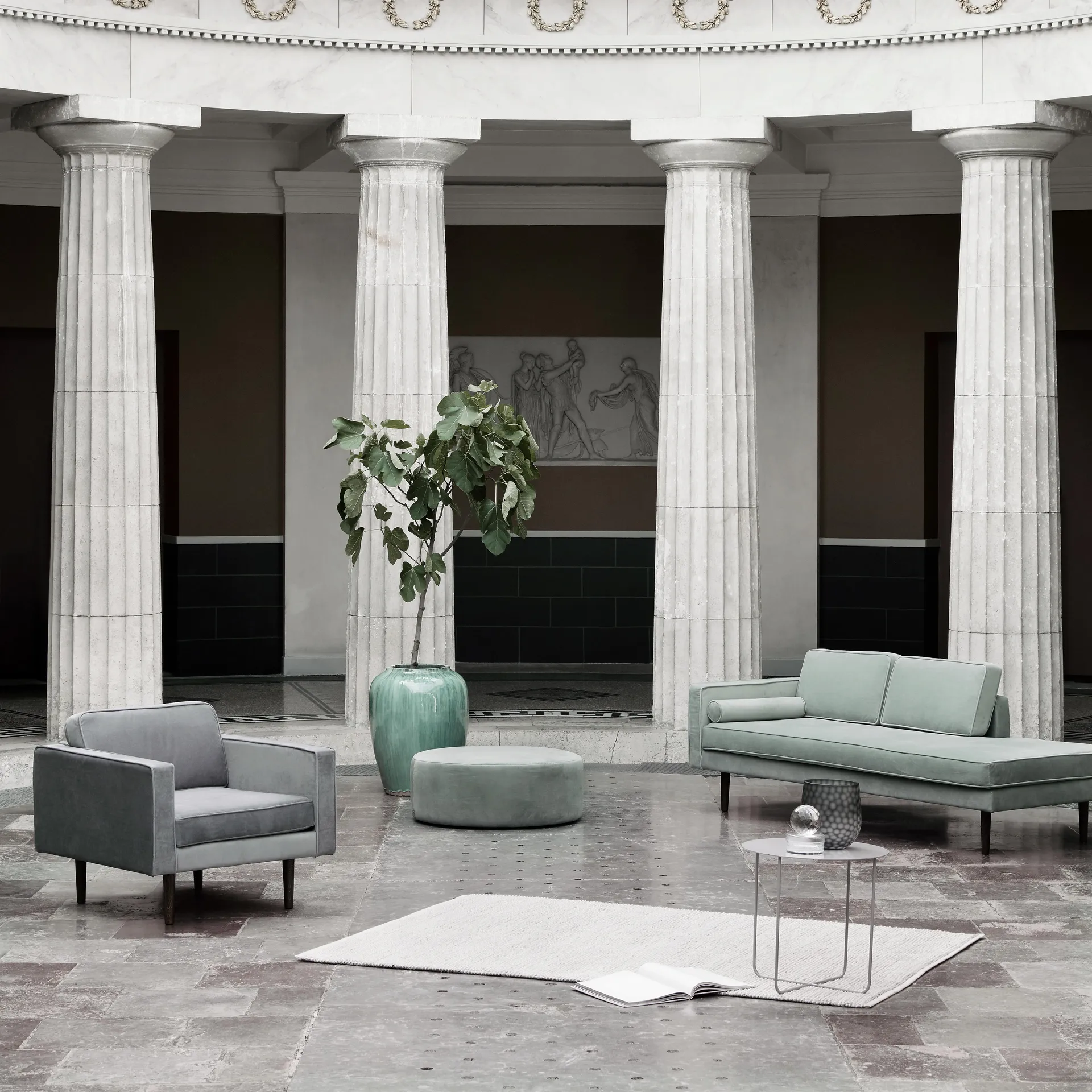 Wind sofa addition, Chinos green (green) Broste Copenhagen