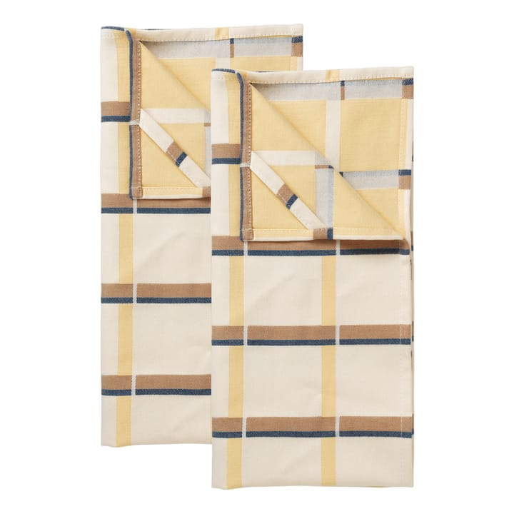 Zappa kitchen towel 2-pack, rainy day-pale banana Broste Copenhagen