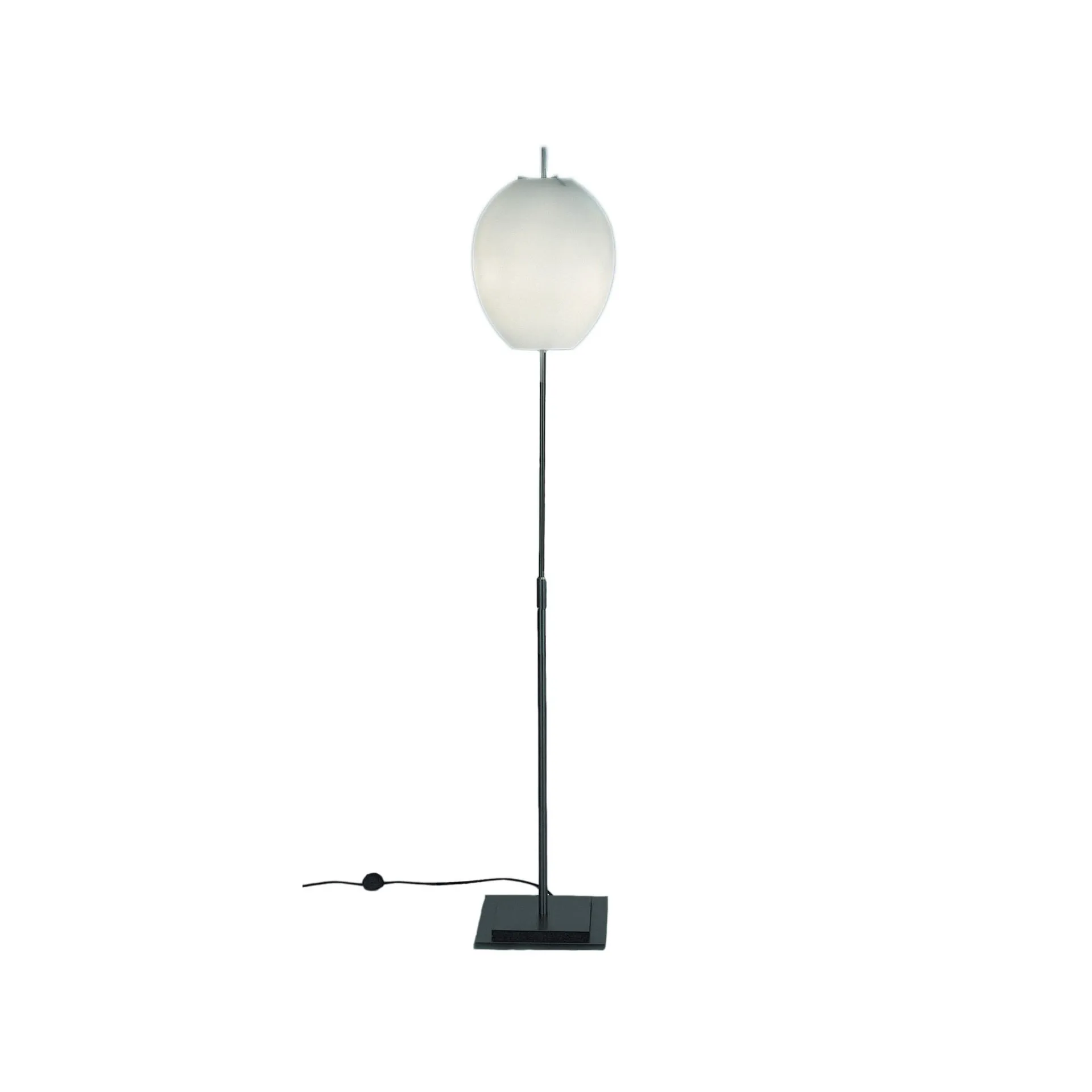 Egg floor lamp, White/stainless steel, opal glass Bsweden