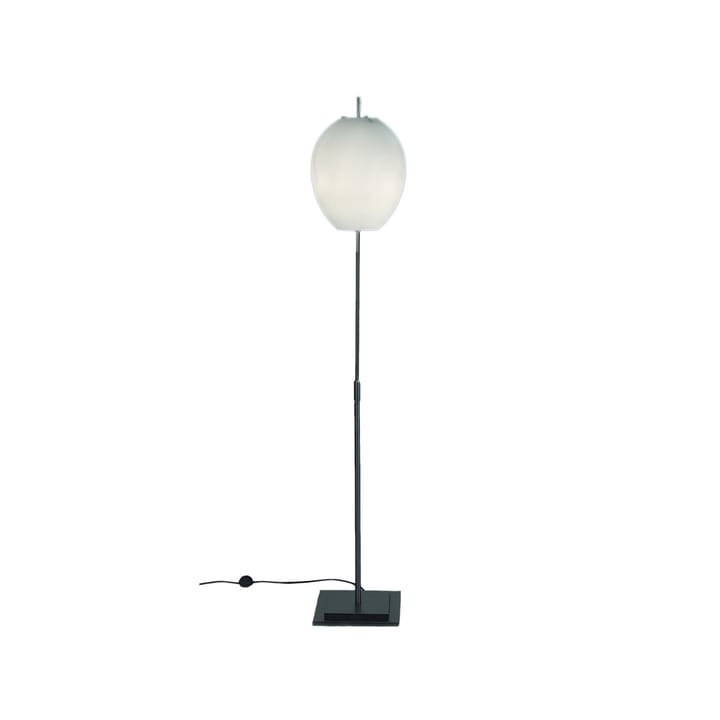Egg floor lamp - White/stainless steel, opal glass - Bsweden