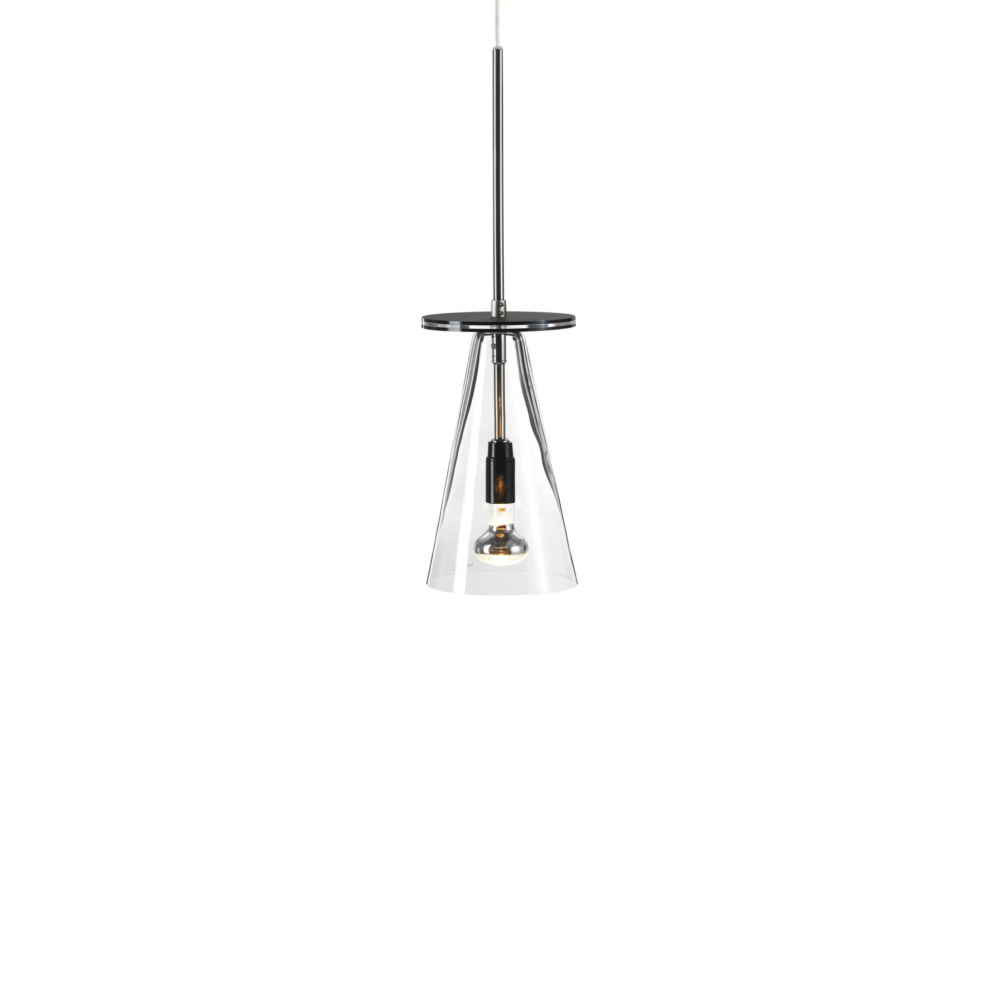 Kon pendant lamp, Clear, grey tray Bsweden