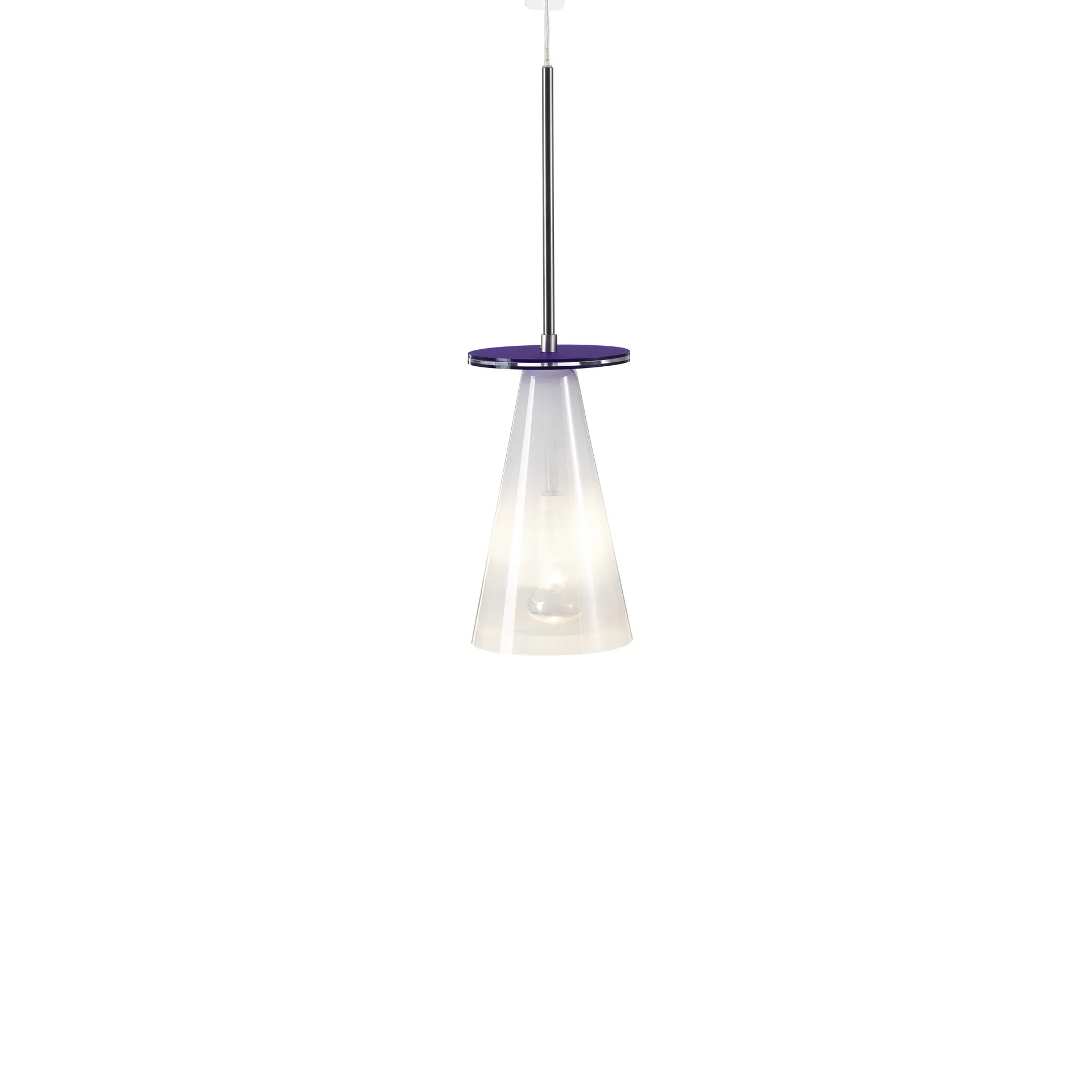 Kon pendant lamp, Clear, purple tray Bsweden