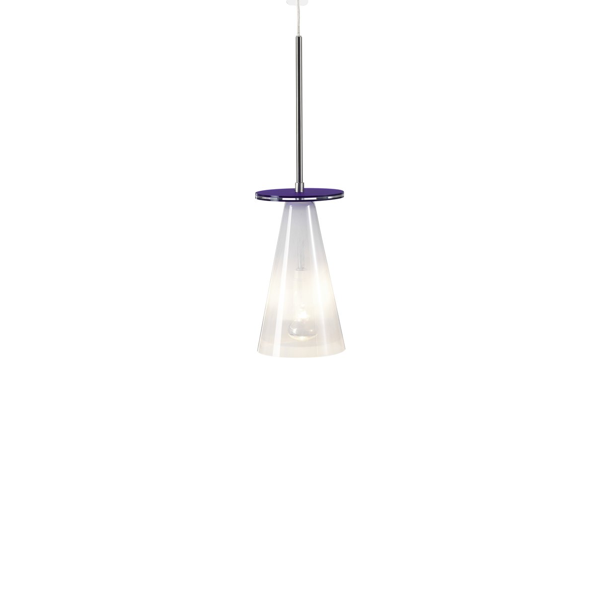 Bsweden Kon pendant lamp Clear, purple tray | Scandinavian Design | Pendant lamps | Purple