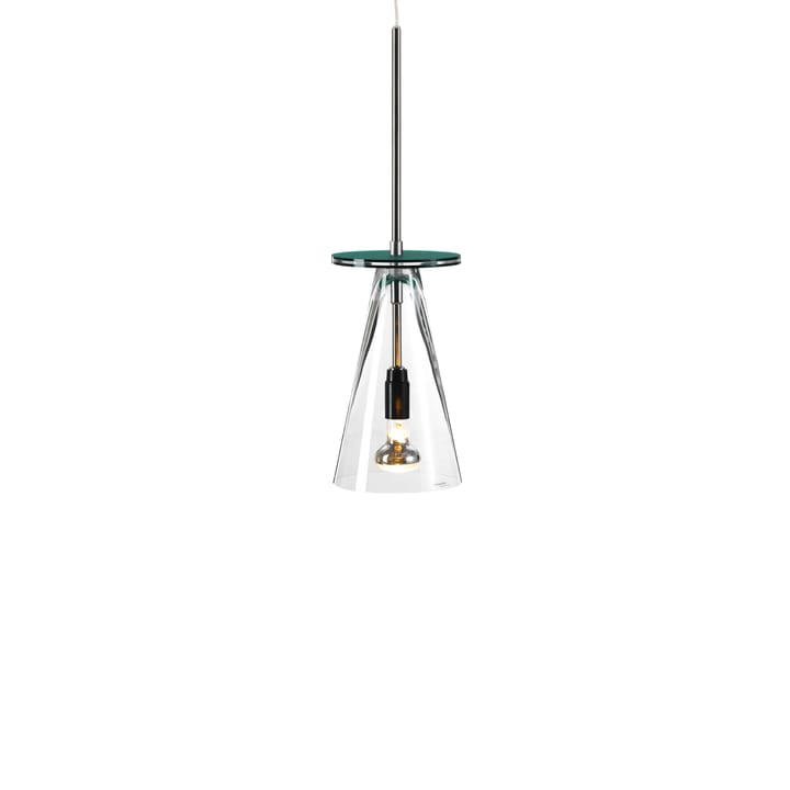 Kon pendant lamp - Clear, turquoise tray - Bsweden