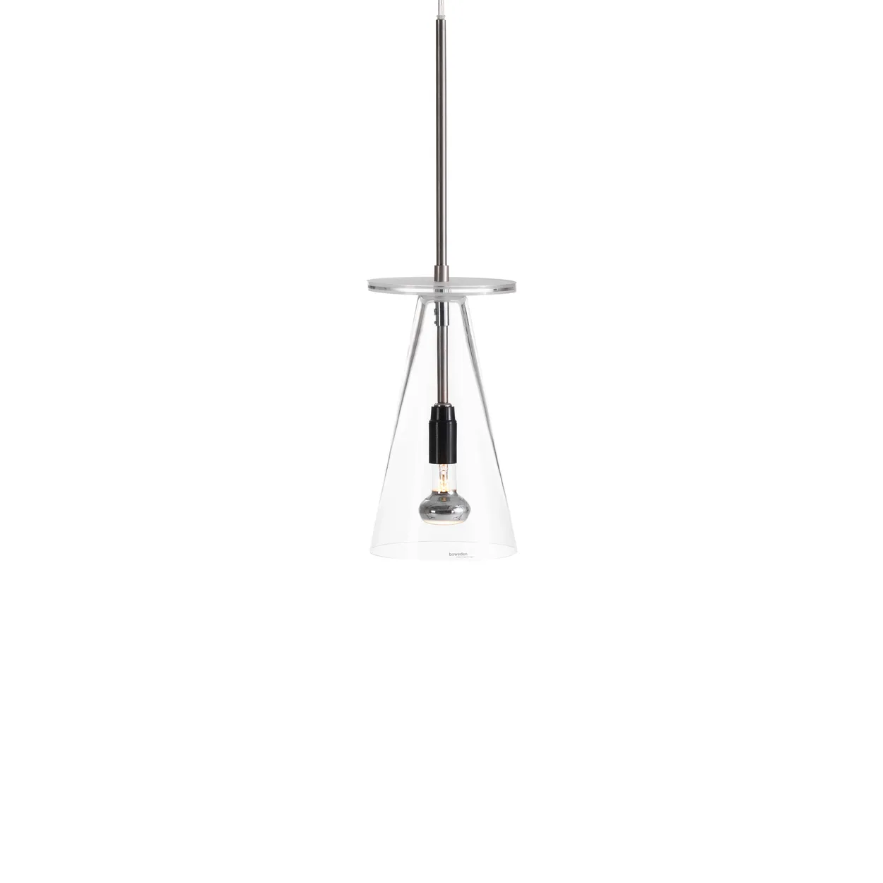 Bsweden Kon pendant lamp Clear, white tray | Scandinavian Design | Pendant lamps | White