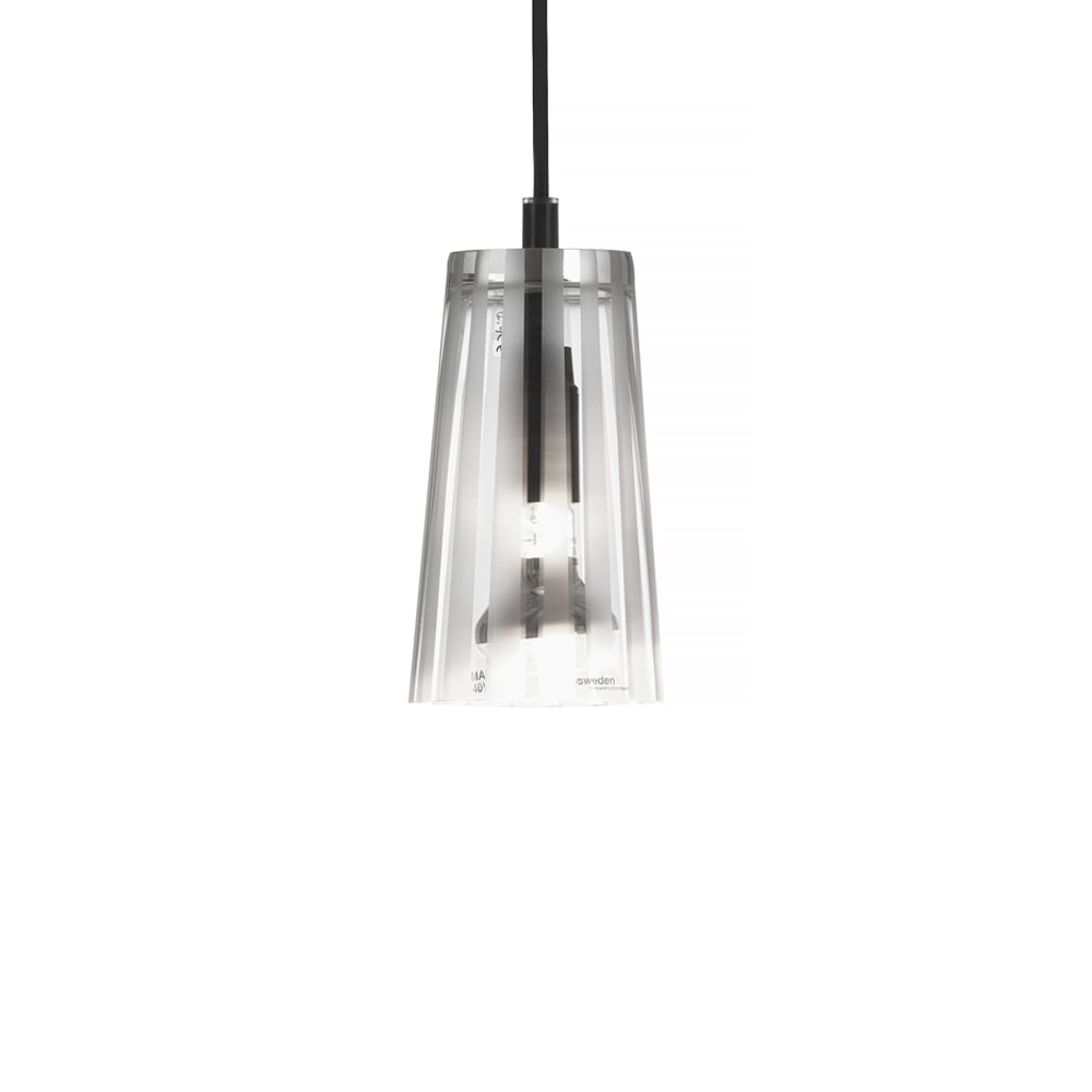 Bsweden Manhattan 16 pendant lamp Glass clear, frosted vertical stripes