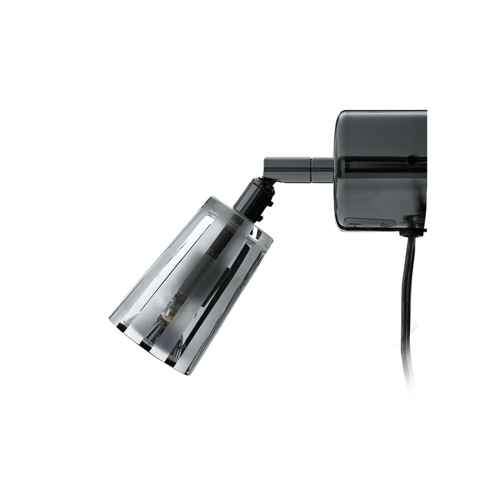 Manhattan 8 wall lamp, Glass clear, frosted vertical stripes Bsweden