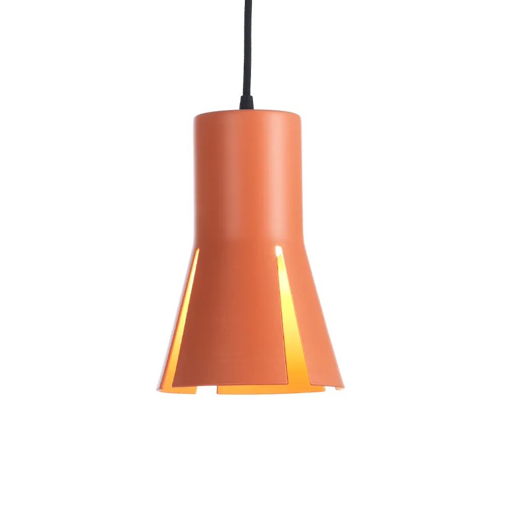 Split 17 pendant, Orange matte, black textile cord Bsweden