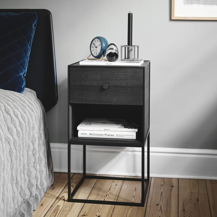 Frame 35 side table - black-stained ash wood - By Lassen