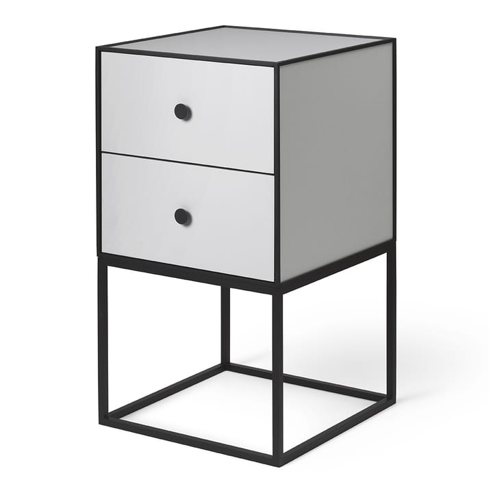 Frame 35 side table with two drawers - light grey - By Lassen