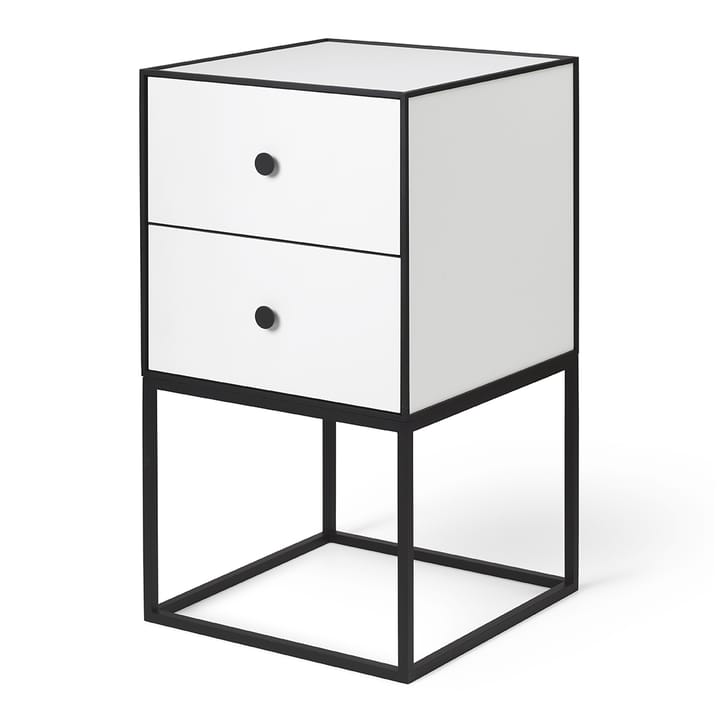 Frame 35 side table with two drawers - white - By Lassen