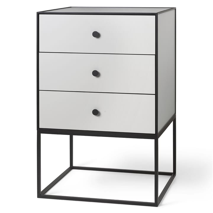 Frame 49 side table with three drawers - light grey - By Lassen