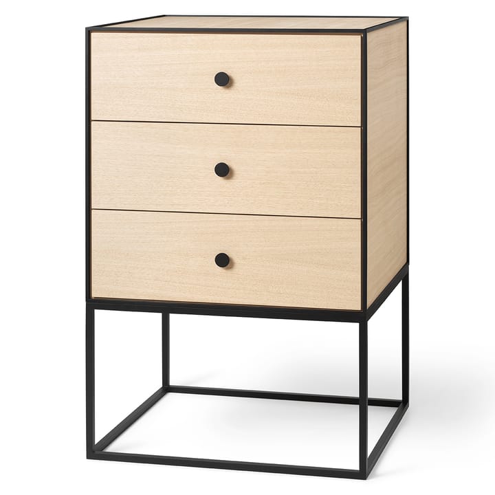 Frame 49 side table with three drawers - oak - By Lassen