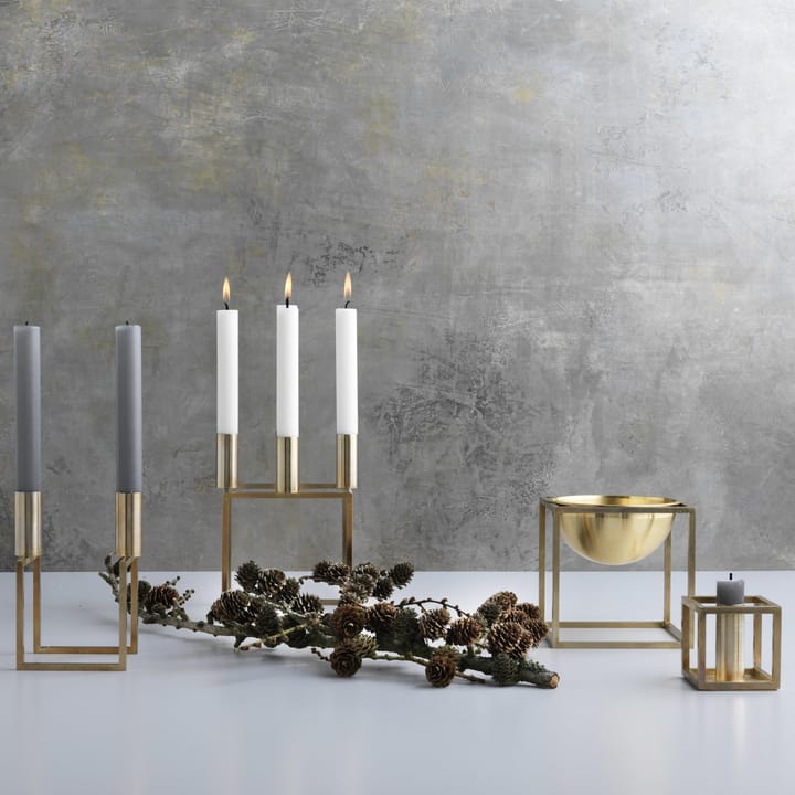 Kubus 1 candle holder - brass - By Lassen