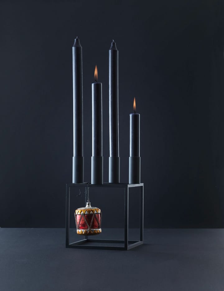 Kubus 4 candle holder - black - By Lassen