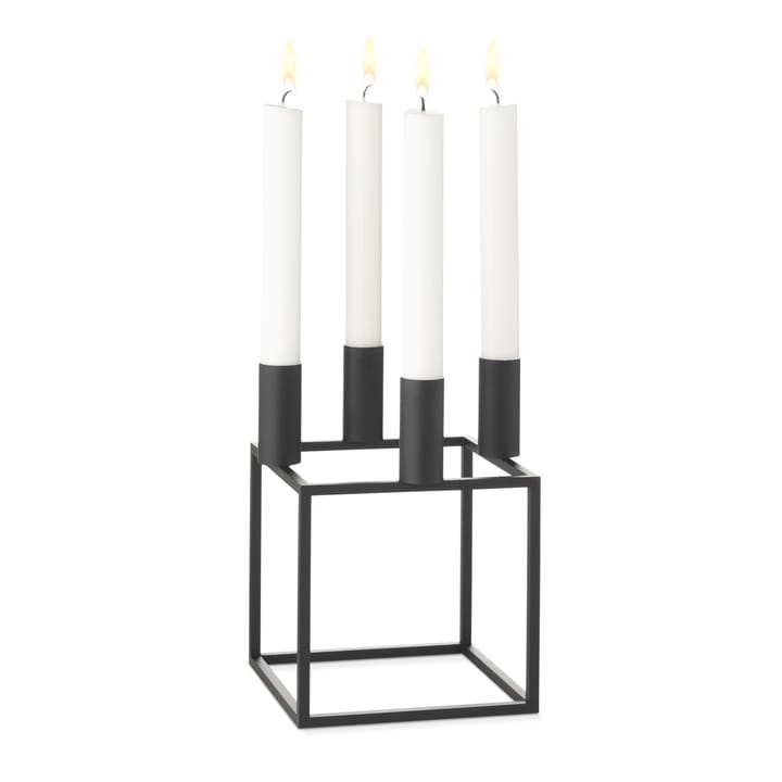 Kubus 4 candle holder - black - By Lassen