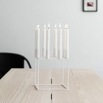 Kubus 8 candle holder - white - By Lassen