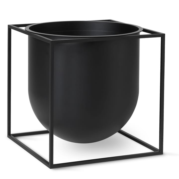 Kubus flower pot 23 cm - Black - By Lassen